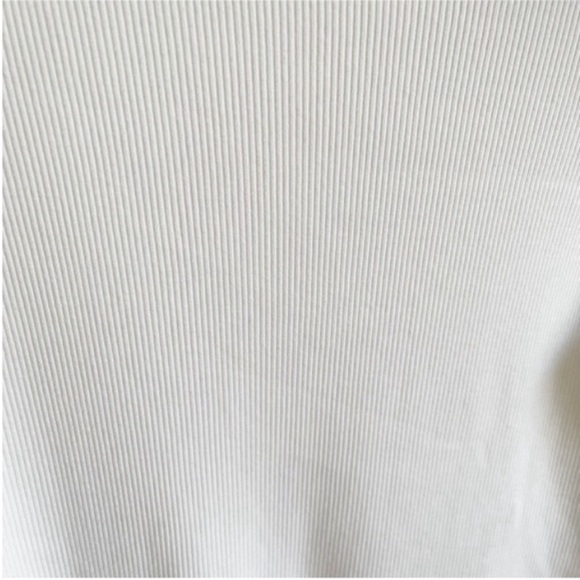 House of Harlow 1960 Revolve bodysuit white ribbed long sleeve cheeky - Picture 2 of 7